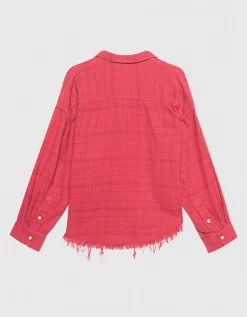 Cropped Oversize Flanell-Hemd