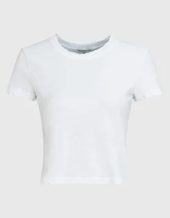 Cropped T-Shirt mit Rundhalsausschnitt