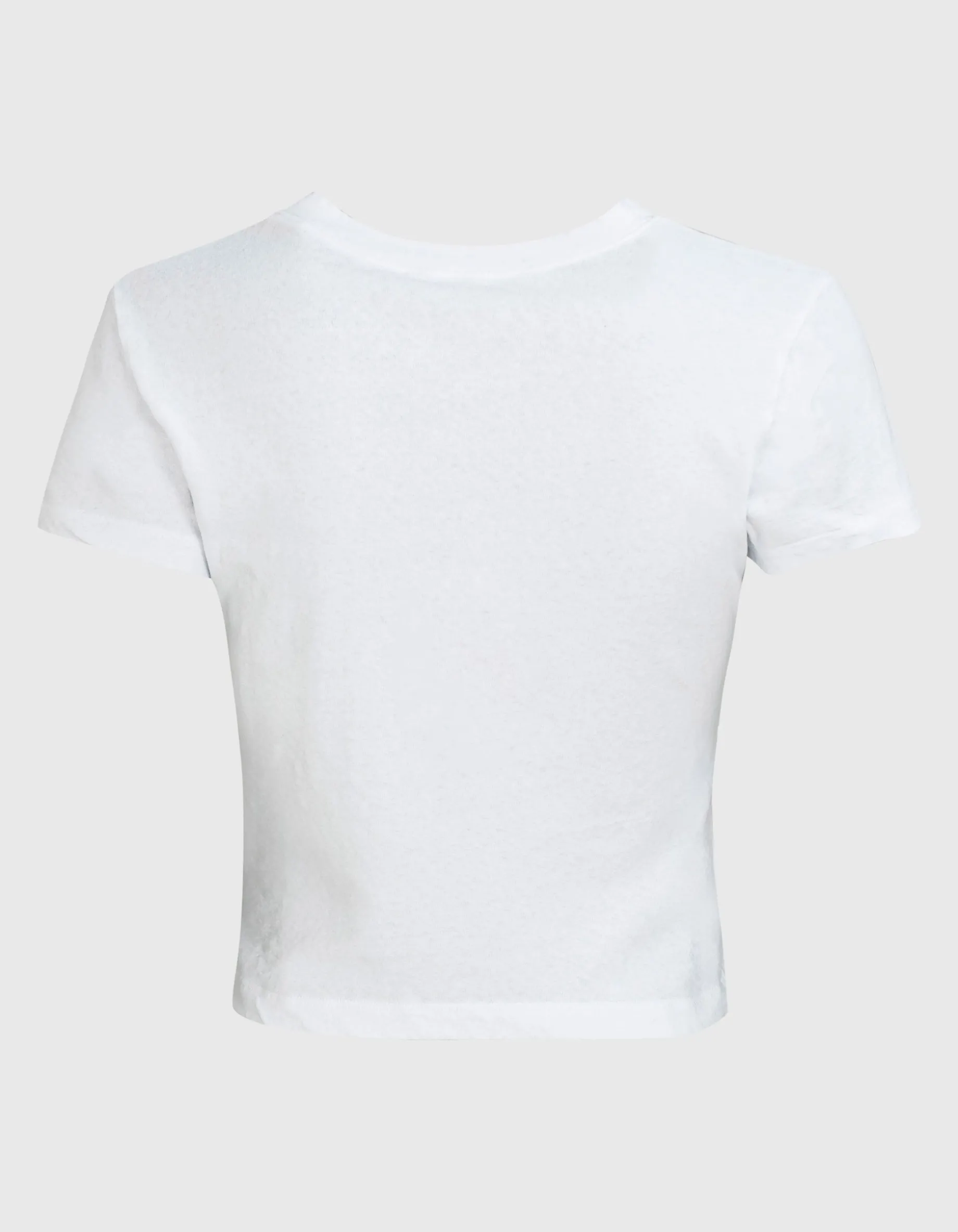 Cropped T-Shirt mit Rundhalsausschnitt