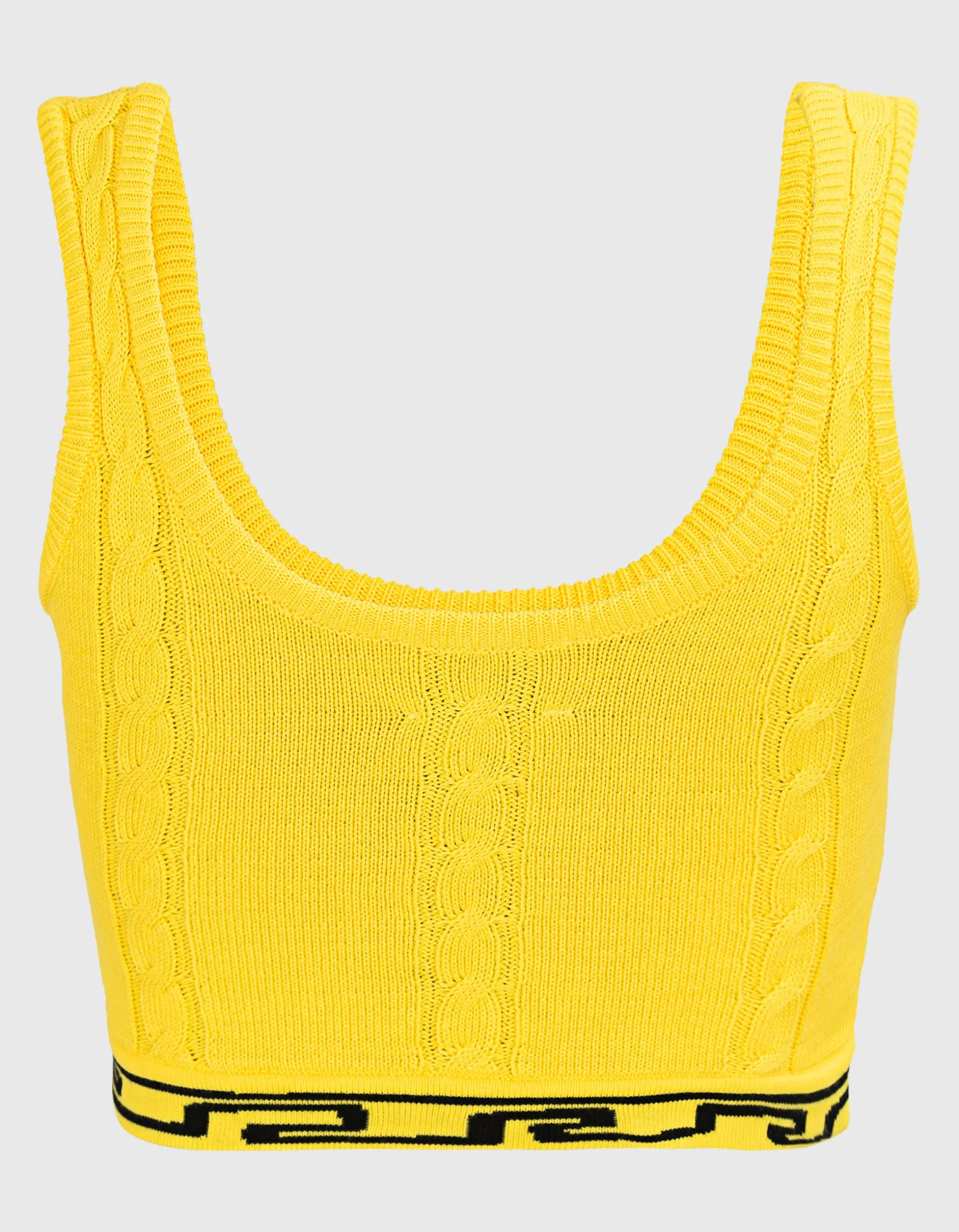 Cropped Zopfstrick-Top