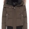 Daunen-Jacke mit abnehmbarem Fell-Besatz