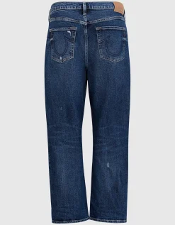 Destroyed Barrel-Leg Jeans
