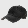 Destroyed Baseball-Cap mit Logo-Stickerei