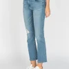 Destroyed Flare-Leg Jeans