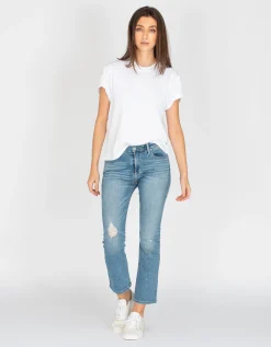 Destroyed Flare-Leg Jeans