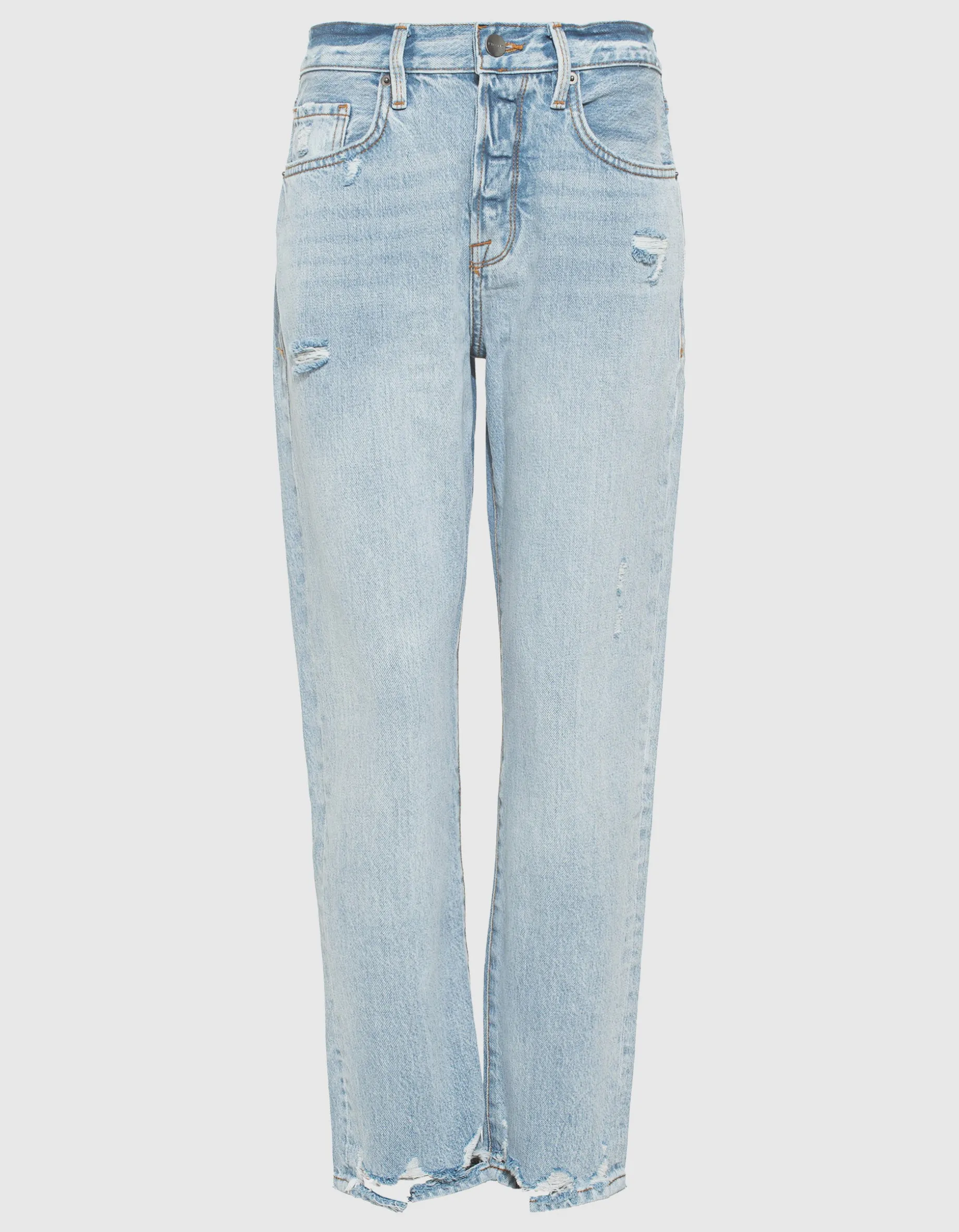 Destroyed Straight-Leg-Jeans