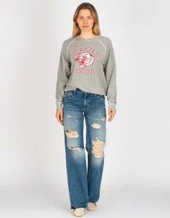 Destroyed Wide-Leg Jeans