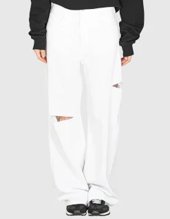 Destroyed Wide-Leg Jeans Poppy