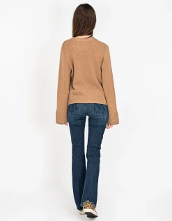 Destroyed-Look Flared-Leg Jeans
