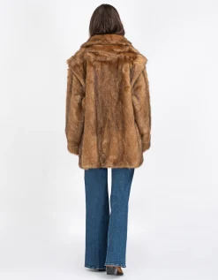 Faux-Fur Kurzmantel