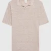 Feinstrick Leinen-Poloshirt