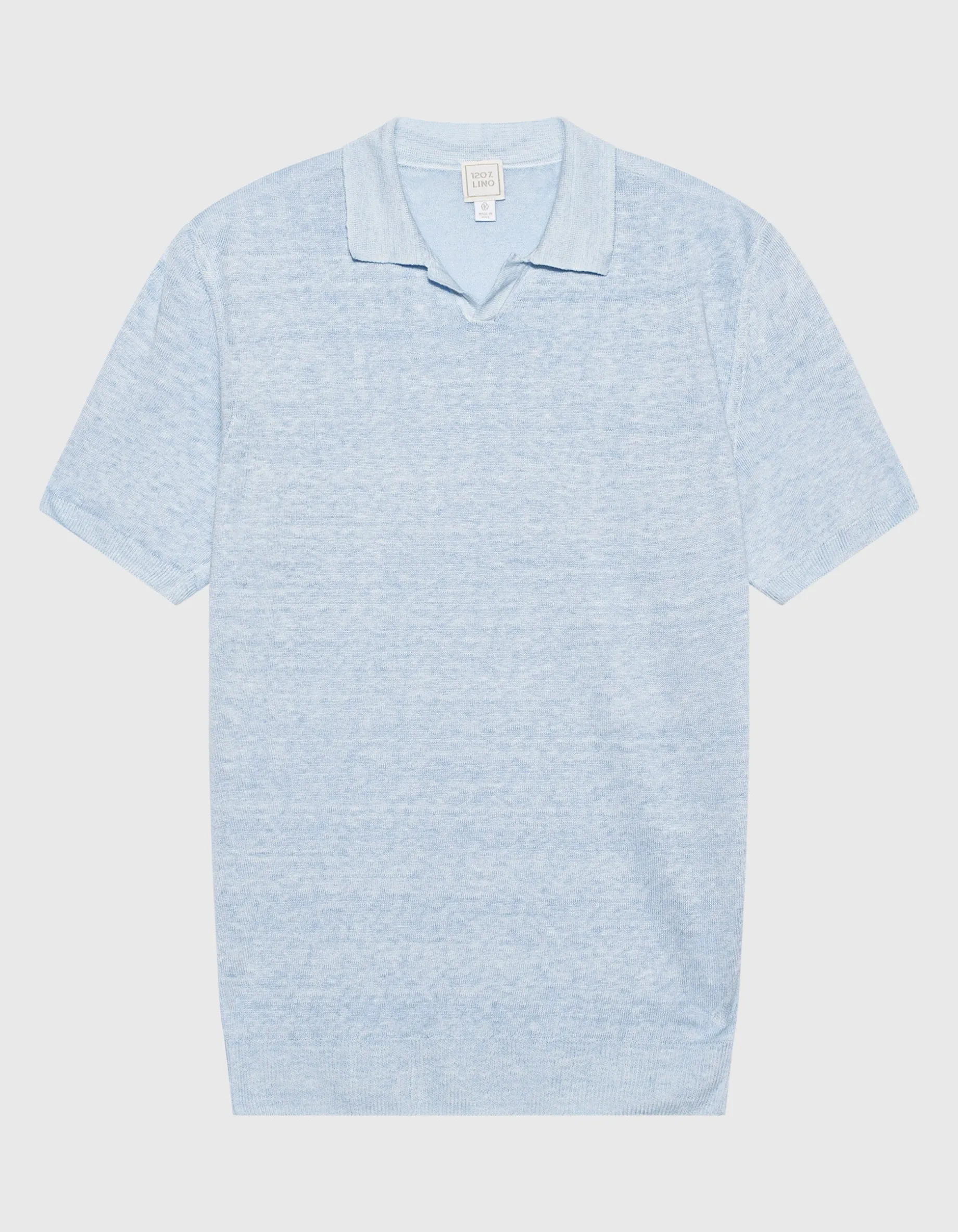 Feinstrick Leinen-Poloshirt