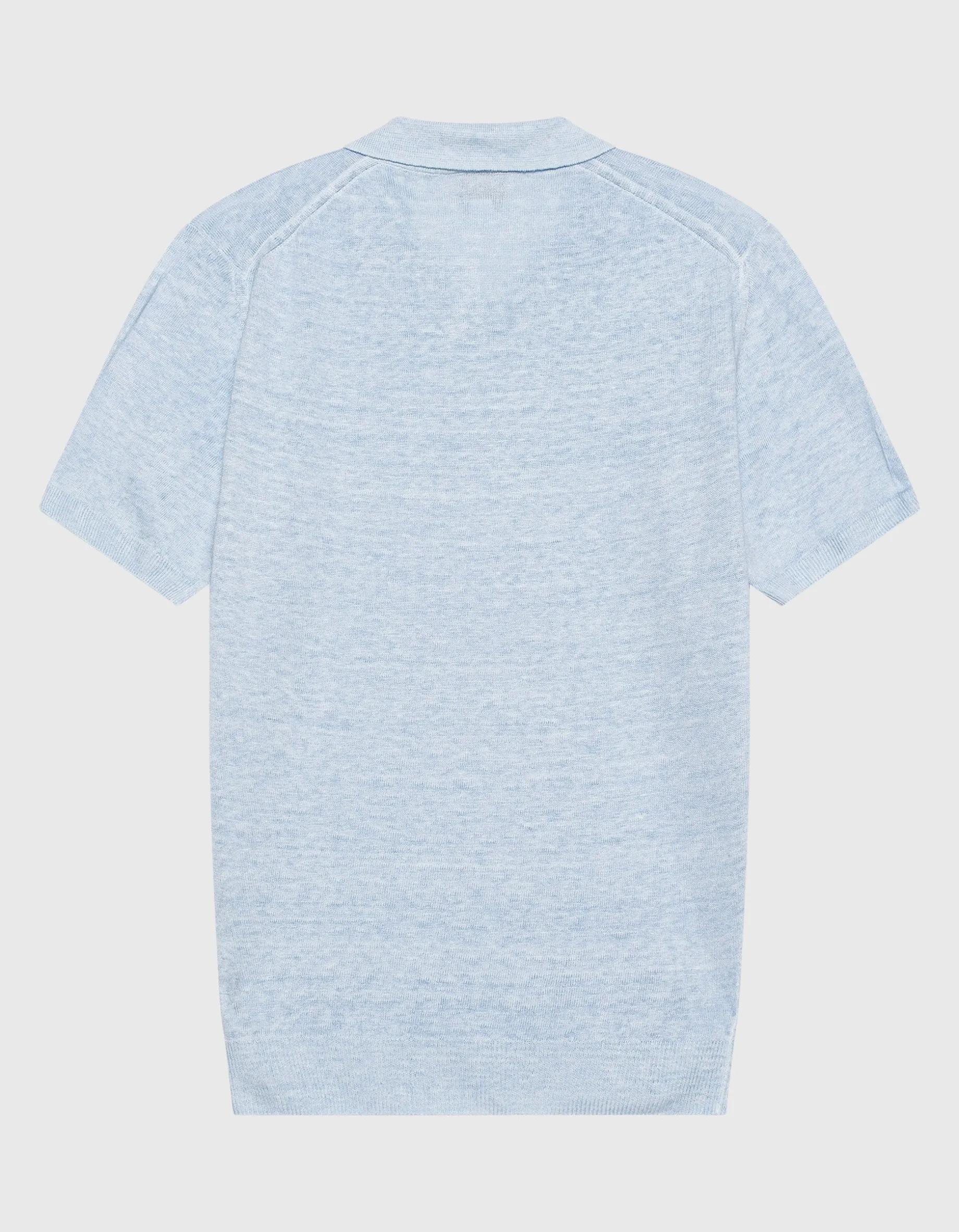 Feinstrick Leinen-Poloshirt