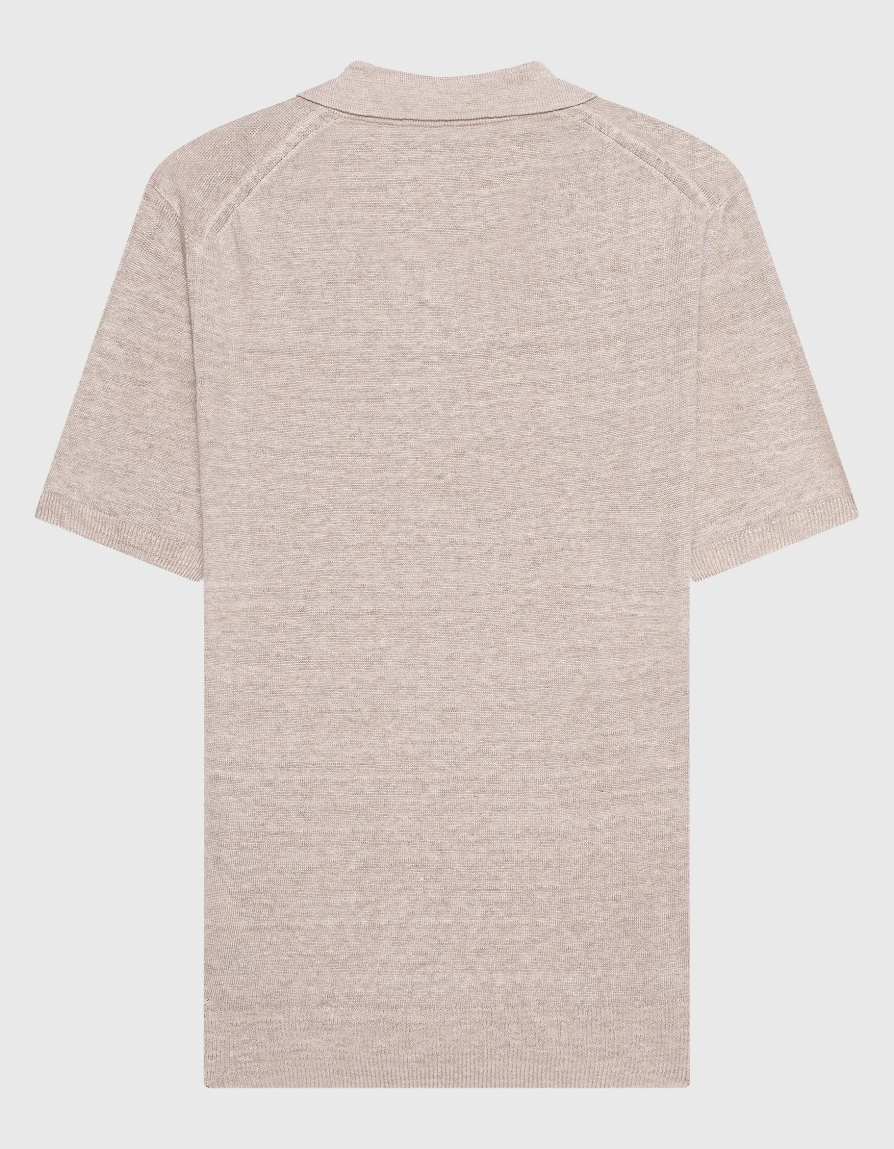 Feinstrick Leinen-Poloshirt