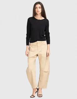 Feinstrick-Pullover mit Rundhalsausschnitt