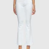 Flared-Leg Jeans mit offenem Saum
