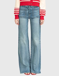 Flare-Leg Jeans Florence mit aufgesetzten Taschen