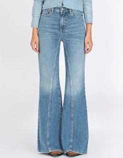 Flare-Leg Jeans Stella mit Ziernähten
