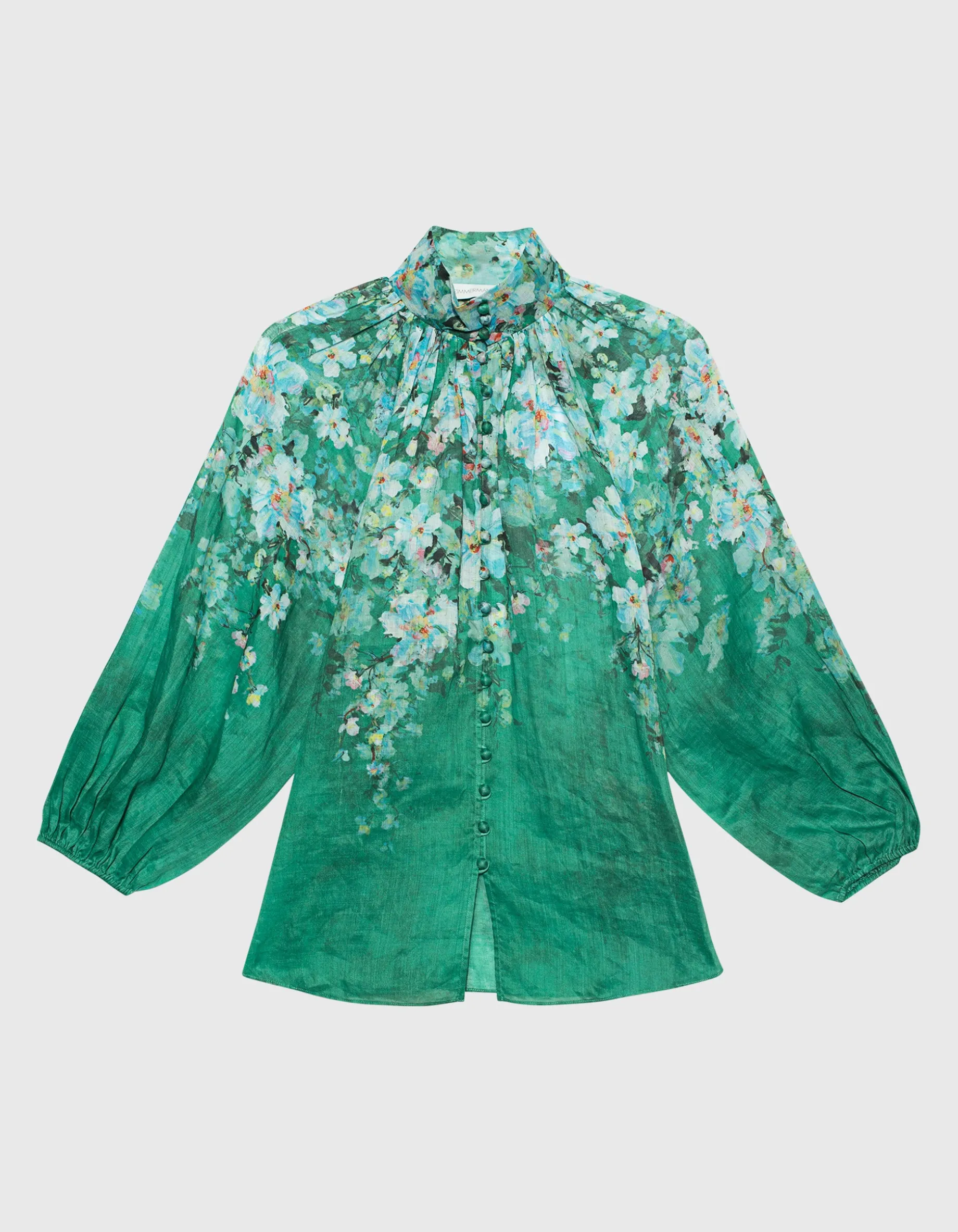 Florale Bluse Everley mit dekorativen Knöpfen