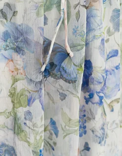 Florales Maxi-Kleid mit Binde-Detail