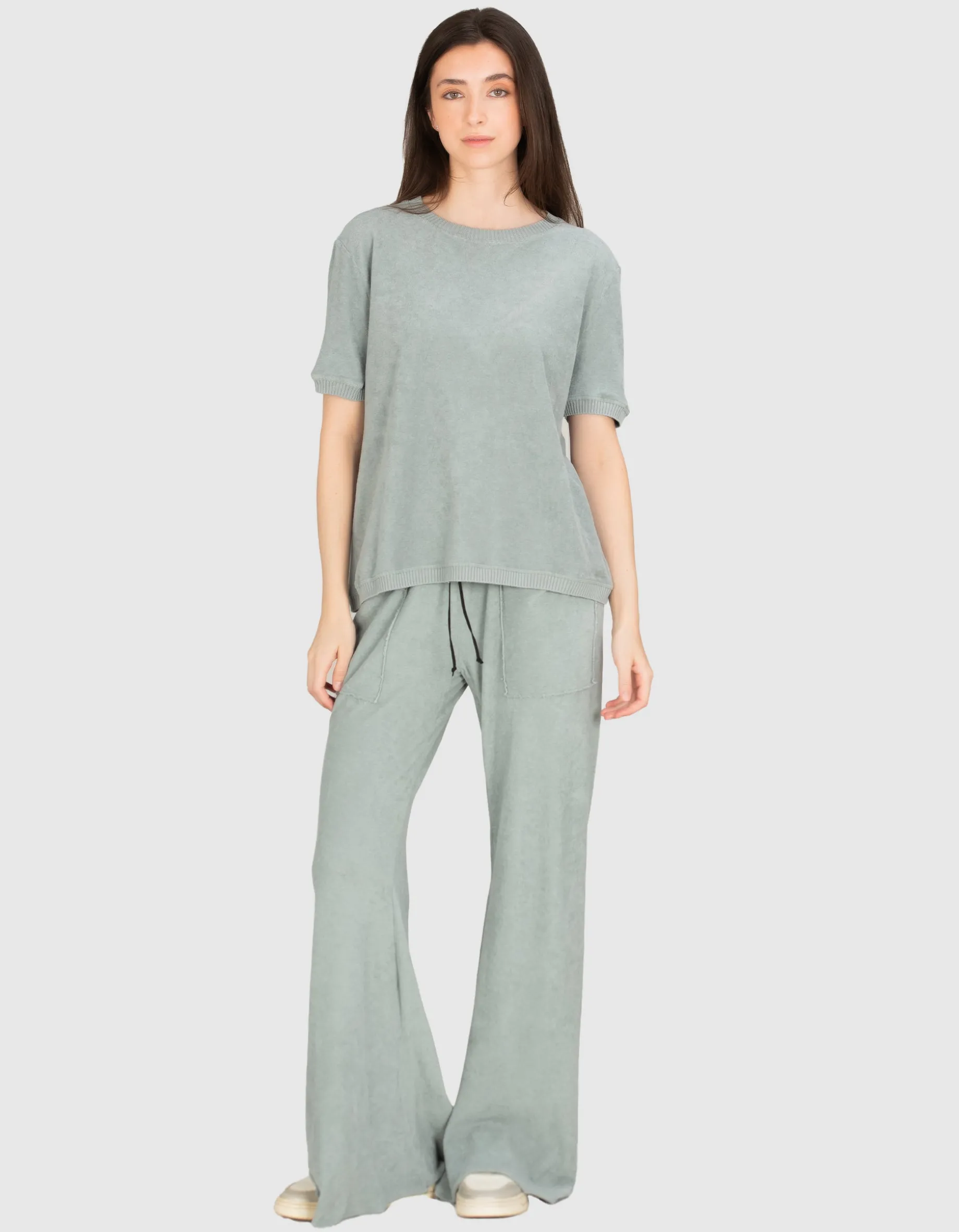 Frottee Wide-Leg Hose shug21gy