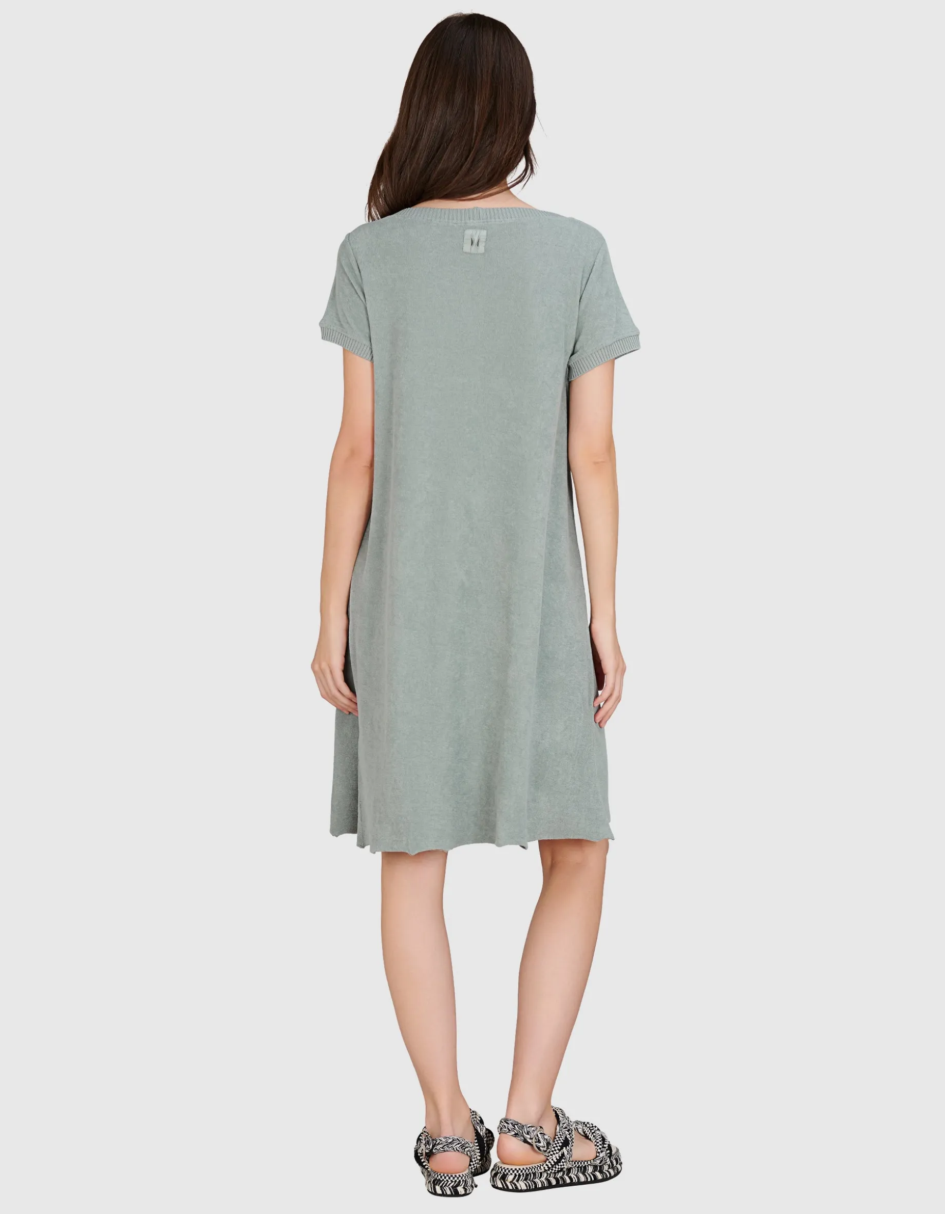 Frottee-Kleid sho28oter mit Eingrifftaschen