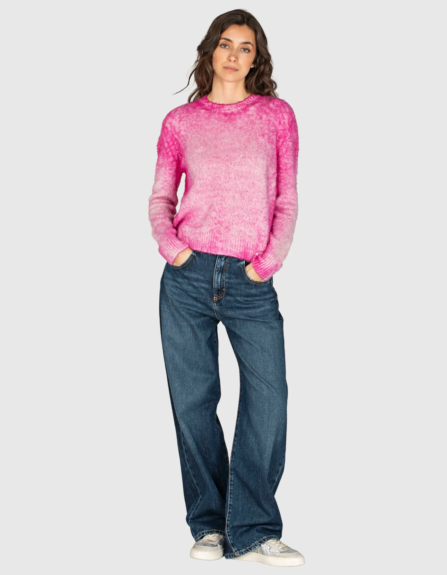 Fuzzy-Strickpullover