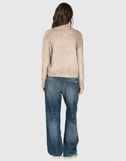 Fuzzy-Strickpullover