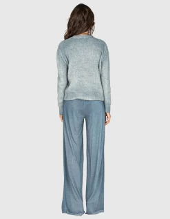 Fuzzy-Strickpullover