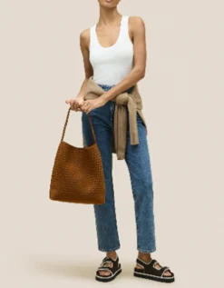 Geflochtene Hobo Bag Nomade Medium mit Pouch