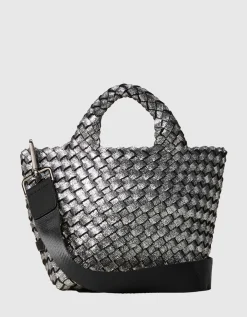 Geflochtene Tote Bag mit abnehmbarem Schulterriemen und Pouch