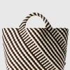 Geflochtene Tote Bag St. Barths Medium Graphic Stripe mit Pouch