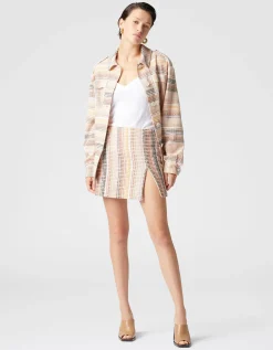 Gemusterte Jacke mit Brusttaschen