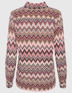 Gemusterte Loose-Fit Bluse