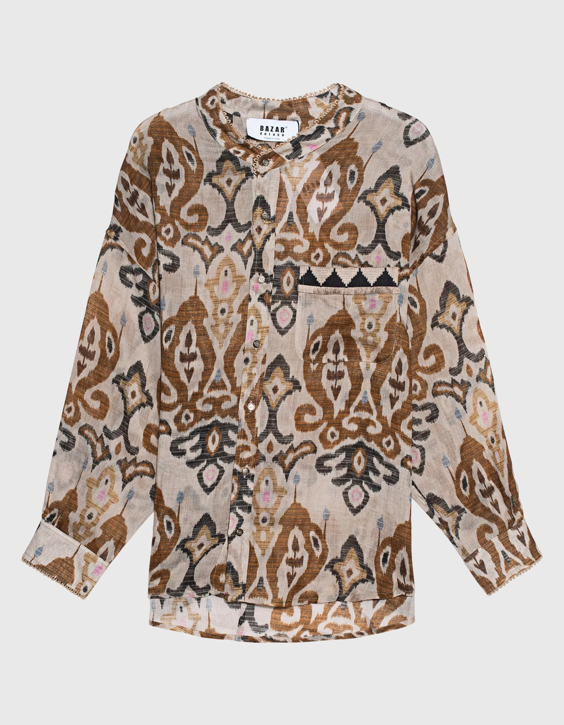 Gemusterte Oversize Bluse