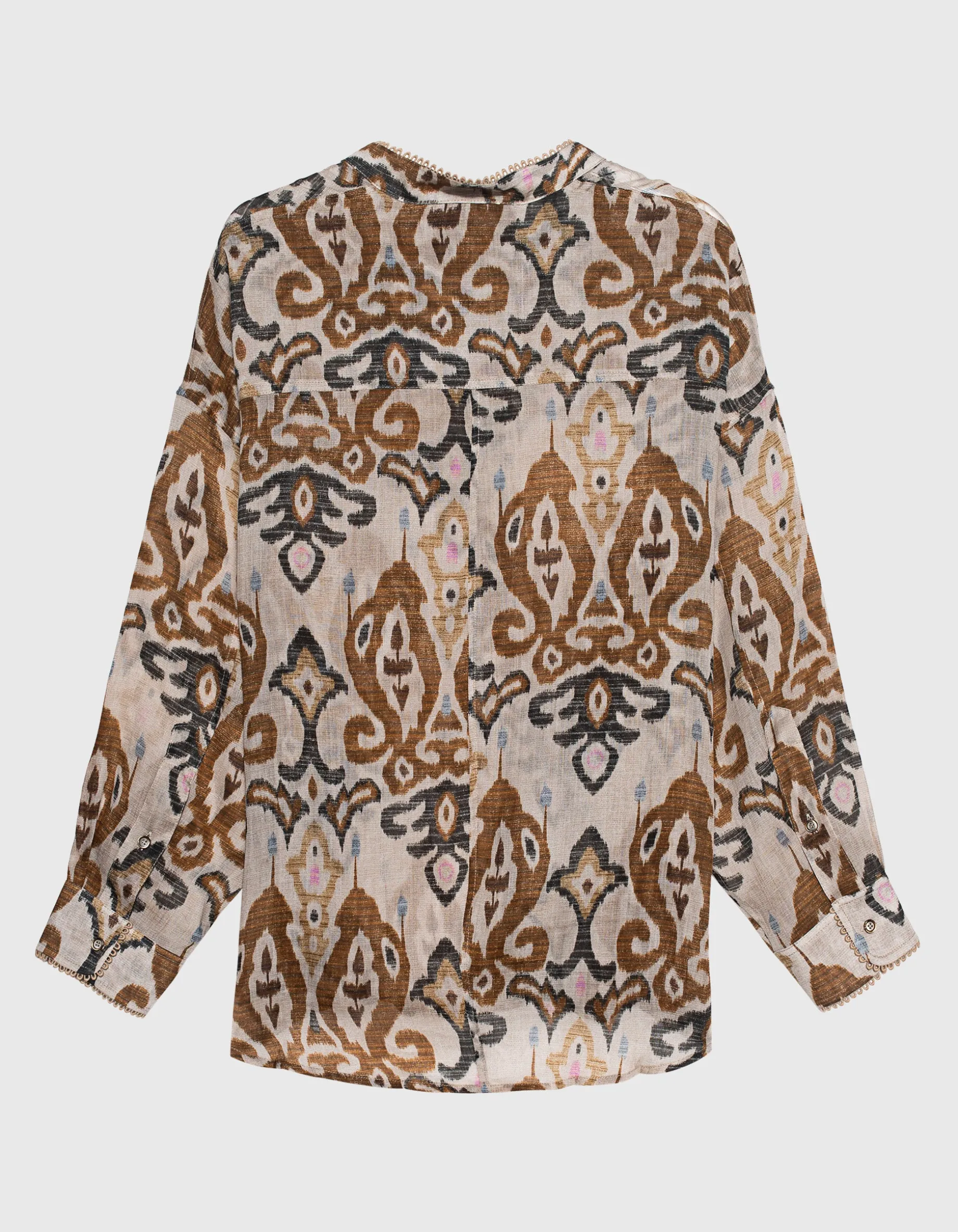 Gemusterte Oversize Bluse