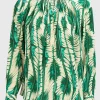 Gemusterte Seiden Bluse