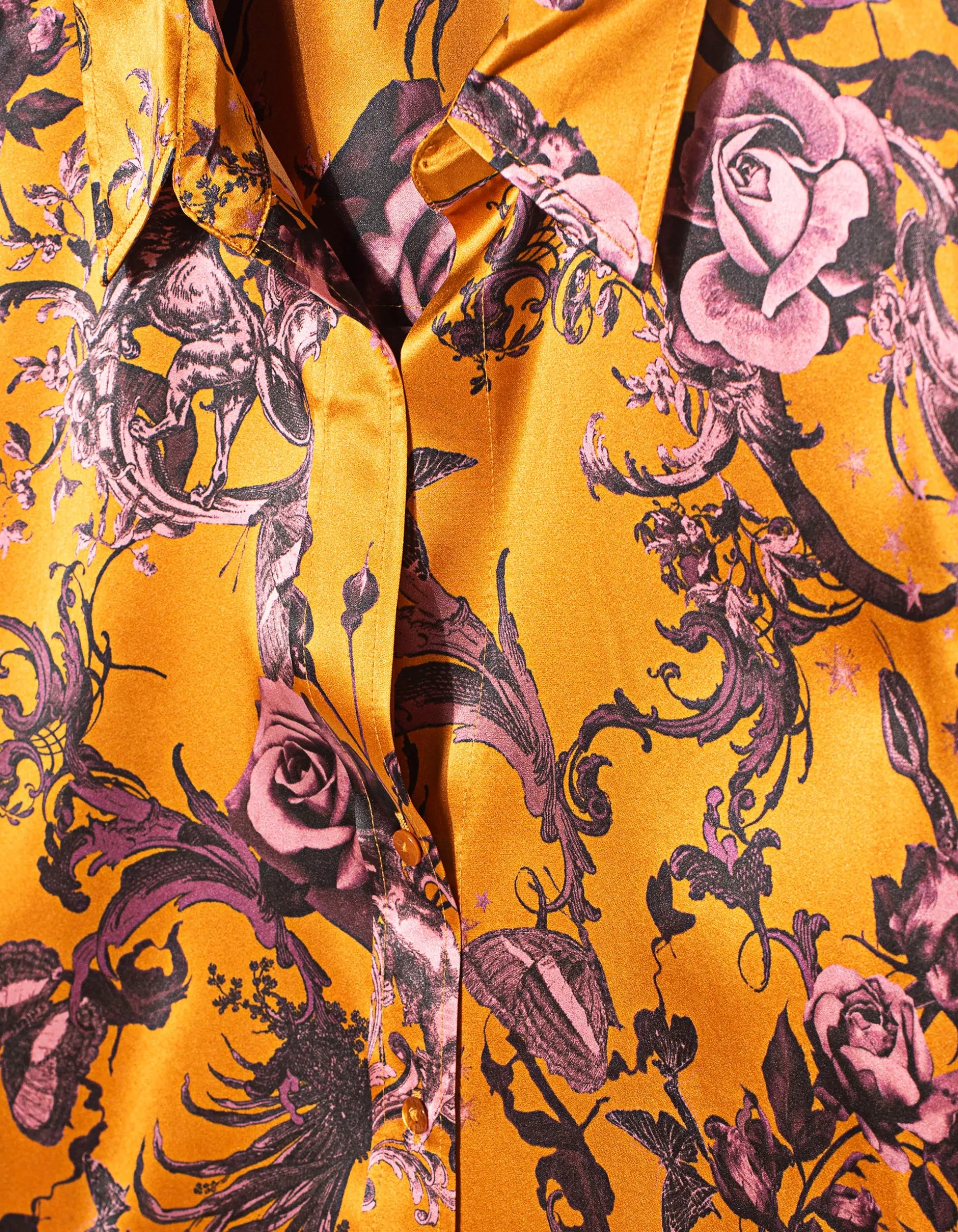Gemusterte Seiden Bluse