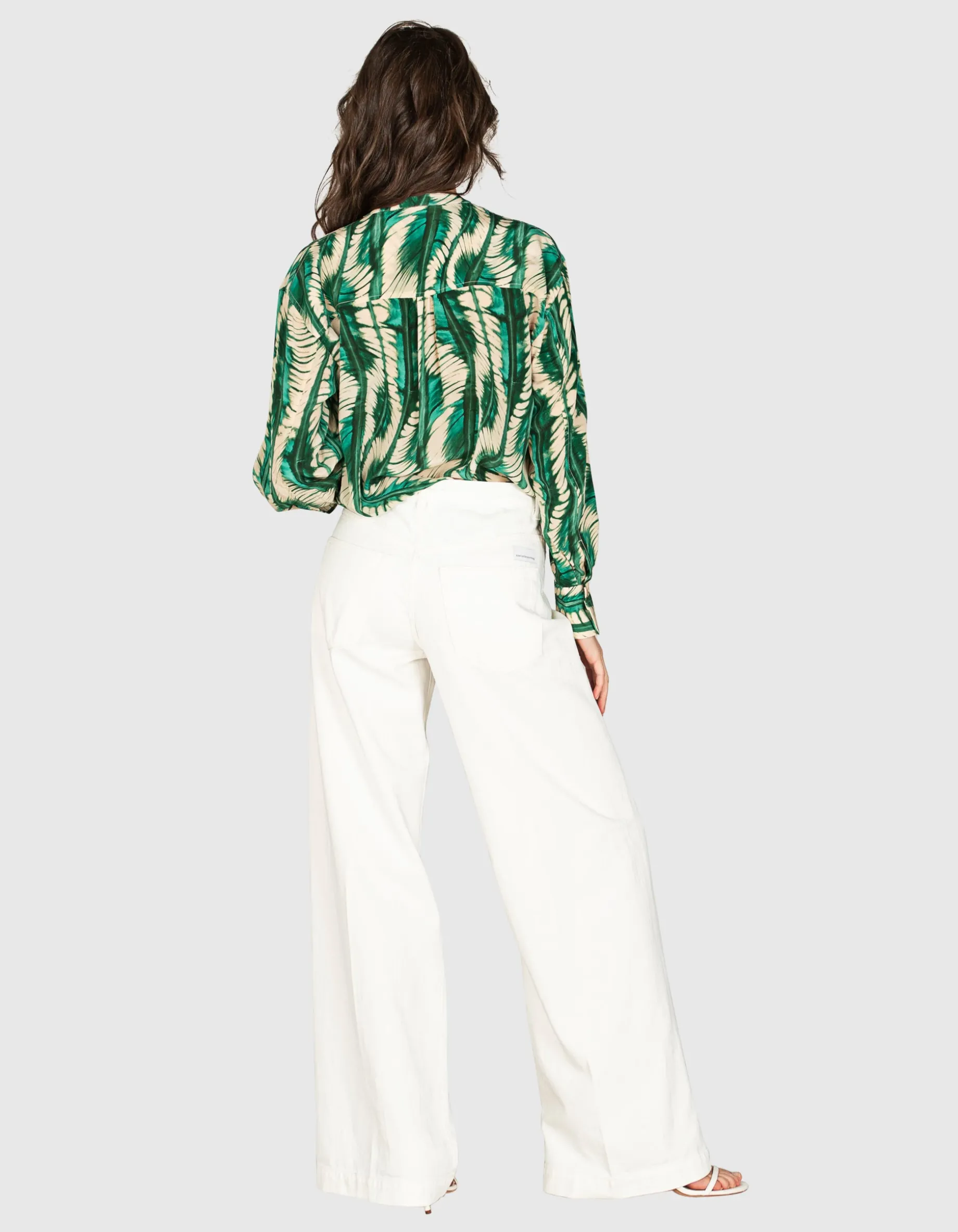 Gemusterte Seiden Bluse
