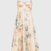 Gemustertes Leinen-Kleid Illuminate Picnic