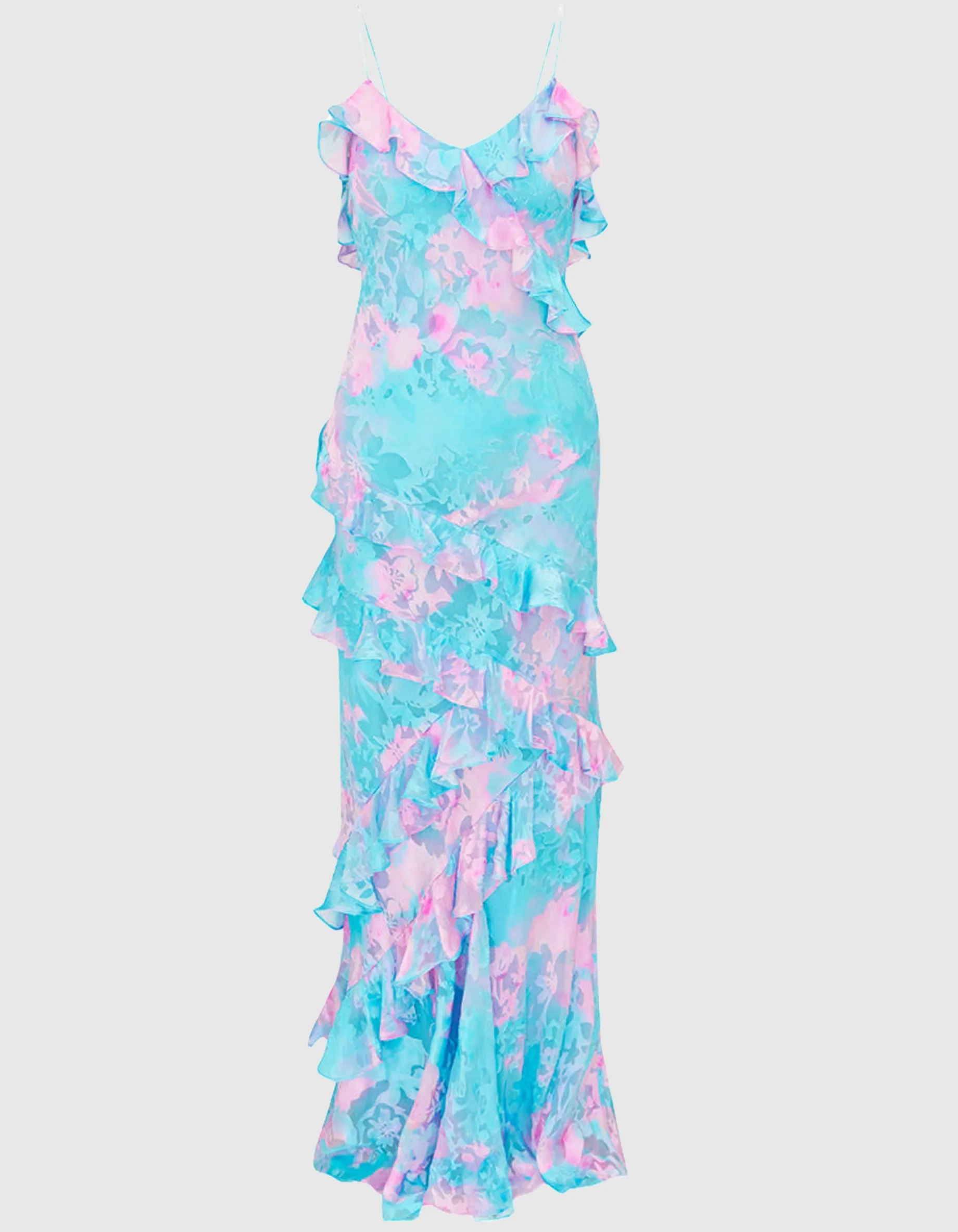 Gemustertes Maxi-Kleid Rialto mit Seidenanteil