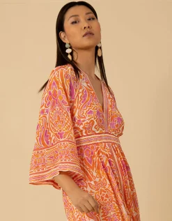Gemustertes Midi-Kleid