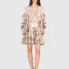 Gemustertes Mini-Wickelkleid Wylie