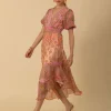 Gemustertes Seiden-Mix Kleid