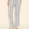 Gestreifte Musselin-Hose Blanche