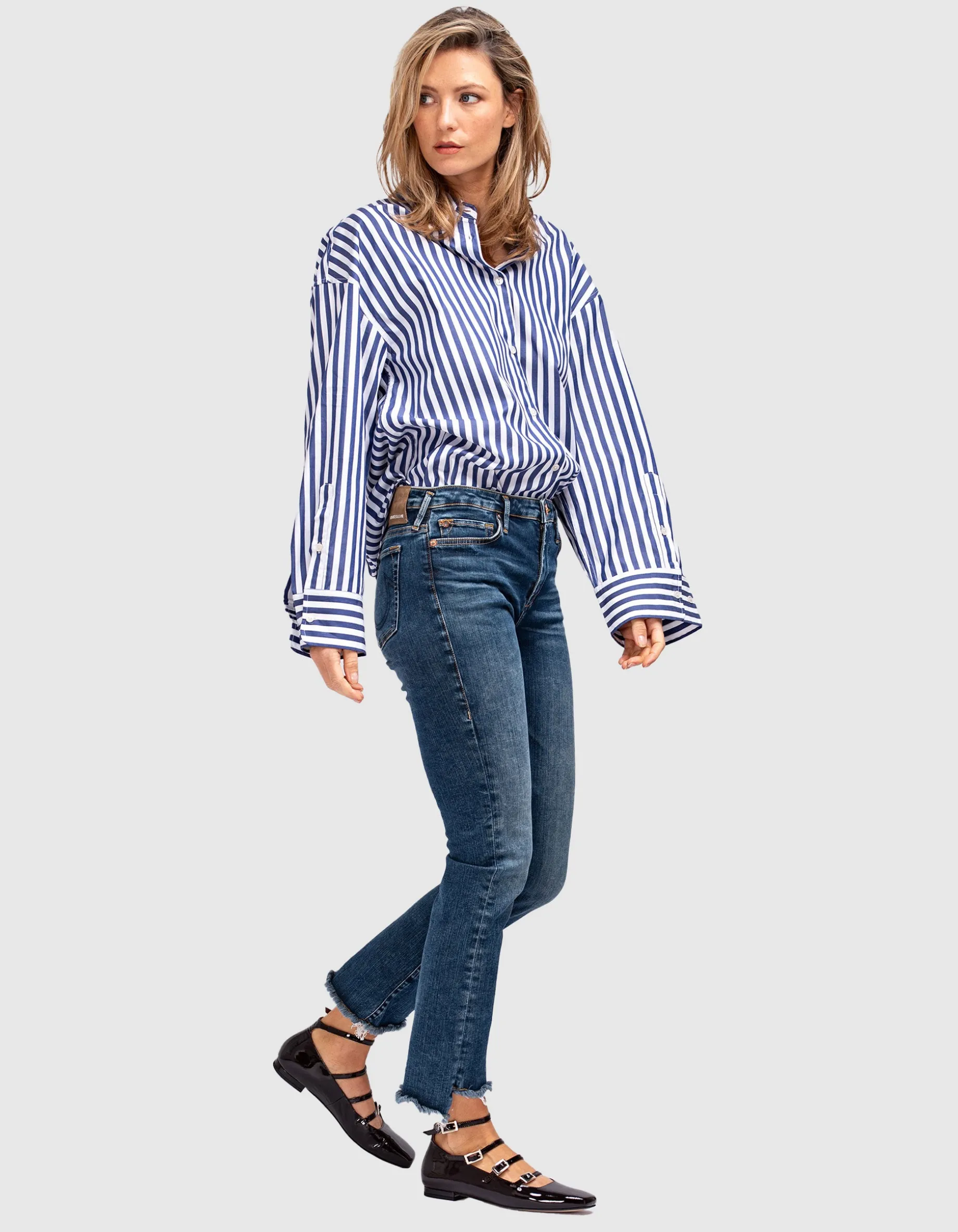 Gestreifte Oversize-Bluse