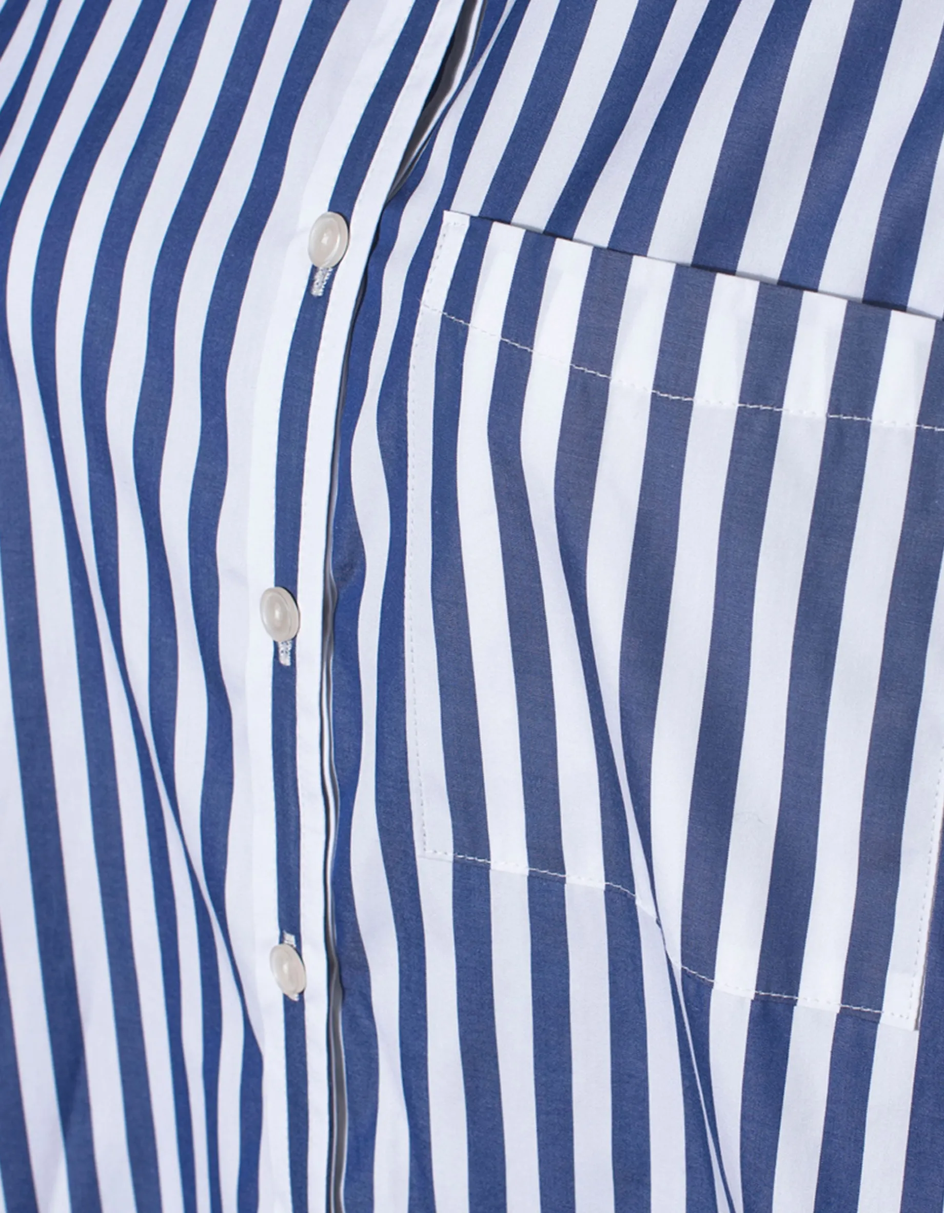 Gestreifte Oversize-Kurzarm-Bluse