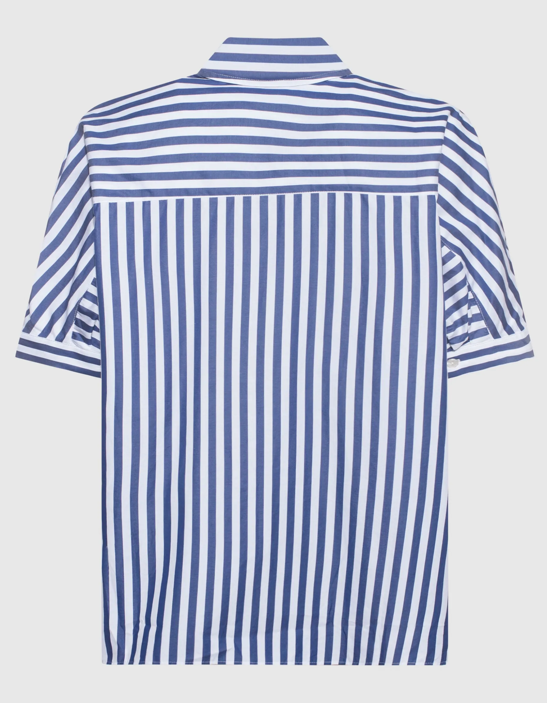 Gestreifte Oversize-Kurzarm-Bluse