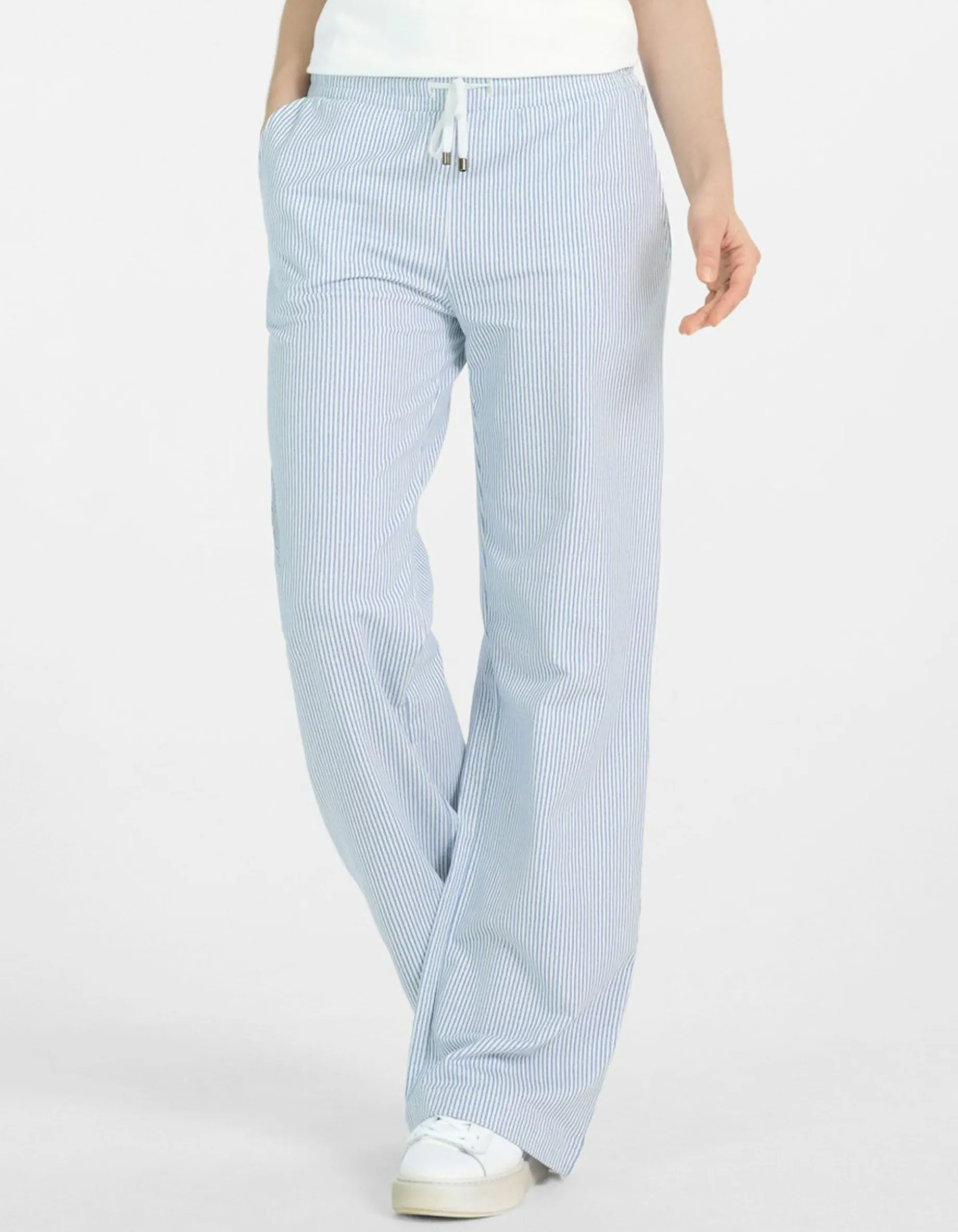 Gestreifte Wide-Leg Hose Marisa