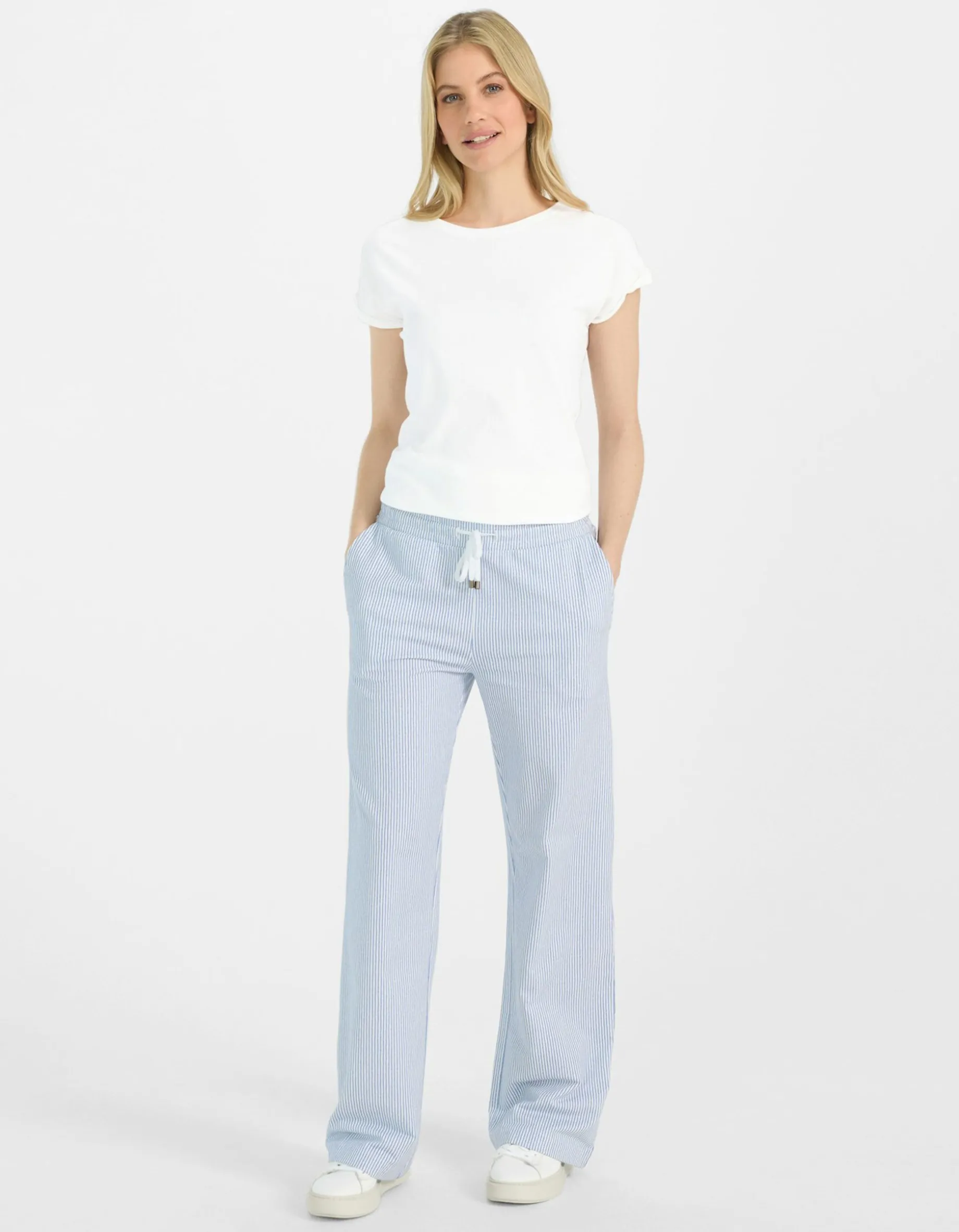 Gestreifte Wide-Leg Hose Marisa